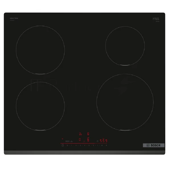 Индукционная варочная панель Bosch PIF631HB1E, 60 см, индукция, скошенные края, сенсорное управление, черный