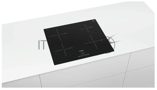 Индукционная варочная панель Bosch PUE611HC1E, 60 см, индукция,скошенные края, сенсорное управление, черный 1 Индукционная варочная панель Bosch PUE611HC1E, 60 см, индукция,скошенные края, сенсорное управление, черный 1