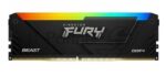 Оперативная память Kingston Fury Beast, DDR4, 16GB (1x16GB), 3200MHz, CL16, DIMM, с радиатором, RGB, черный 9