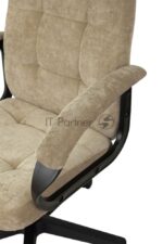 Кресло руководителя Бюрократ CH 002 Fabric Light-21 песочный, крестов. пластик 12