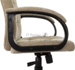 Кресло руководителя Бюрократ CH 002 Fabric Light-21 песочный, крестов. пластик 13