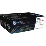 Картридж лазерный набор HP CF370AM № 305A голубой/пурпурный/желтый CLJ M451 (CE411A+CE412A+CE413A) 2