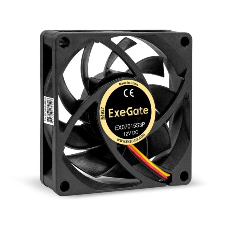 Вентилятор для корпуса ExeGate EX07015S3P черный, 70 мм, 3000 об/мин, 27 дБ, 3 pin 1
