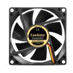 Вентилятор для корпуса ExeGate ExtraSilent ES08025B3P черный, 80 мм, 2000 об/мин, 19 дБ, 3 pin 4