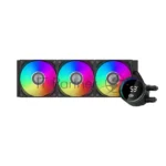 Система охлаждения PCCooler DA360 Pro ARGb Digital BK (300W, 360мм, LED temp., Black, ARGb/Fans: 3x120мм, 75.8CFM, 33.7dBA, 2200RPM/Pump height 57мм, 28dBA, 3000RPM, Rad thickness 27мм/S: 1851, 1700, 1200, 20XX, 115X, AM5, AM4) 9