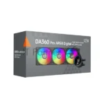 Система охлаждения PCCooler DA360 Pro ARGb Digital BK (300W, 360мм, LED temp., Black, ARGb/Fans: 3x120мм, 75.8CFM, 33.7dBA, 2200RPM/Pump height 57мм, 28dBA, 3000RPM, Rad thickness 27мм/S: 1851, 1700, 1200, 20XX, 115X, AM5, AM4) 11
