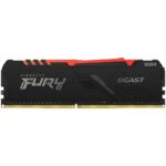 Оперативная память Kingston Fury Beast, DDR4, 16GB (1x16GB), 3200MHz, CL16, DIMM, с радиатором, RGB, черный 5