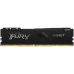 Оперативная память Kingston Fury Beast, DDR4, 16GB (1x16GB), 3200MHz, CL16, DIMM, с радиатором, черный 2