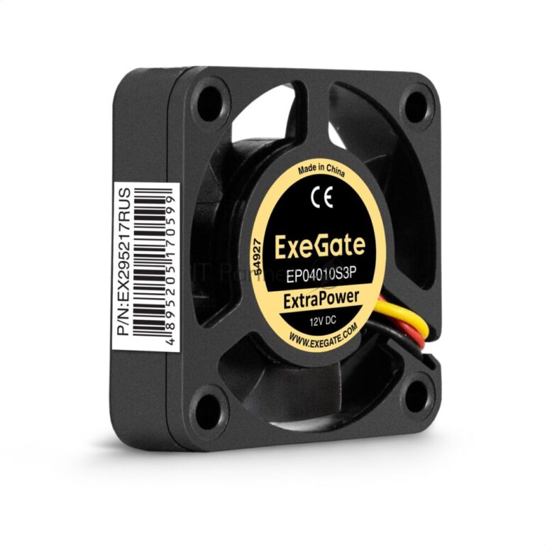 Вентилятор для корпуса ExeGate EP04010S3P черный, 40 мм, 7500 об/мин, 36 дБ, 3 pin 1