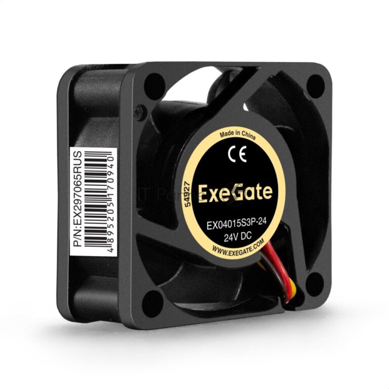 Вентилятор для корпуса ExeGate EX04015S3P-24 черный, 40 мм, 7500 об/мин, 32.6 дБ, 3 pin 1