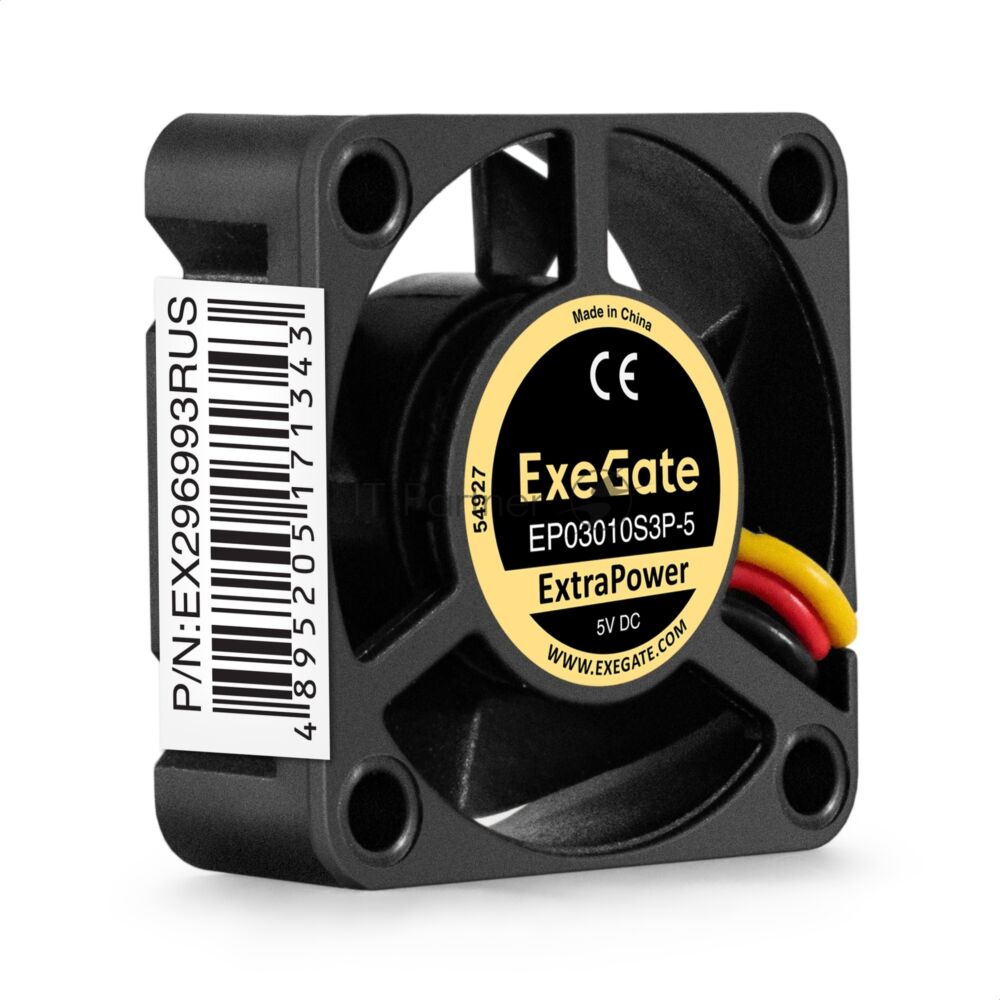 Вентилятор для корпуса ExeGate ExtraPower EP03010S3P-5 черный, 30 мм, 12000 об/мин, 33 дБ, 3 pin 1 Вентилятор для корпуса ExeGate ExtraPower EP03010S3P-5 черный, 30 мм, 12000 об/мин, 33 дБ, 3 pin 1