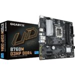 Материнская плата Gigabyte B760M D3HP DDR5, LGA 1700, Intel B760, 4xDDR5, 4xSATA, 2xM.2, 1xPCIe 4.0 x16, 1xPCIe x1, 1xHDMI, 1xVGA, 1xDP, 1x 1Gb LAN, 3xUSB-A 3.2 Gen 1, 2xUSB-A 2.0, 3x3.5 мм, 7.1, mATX 8