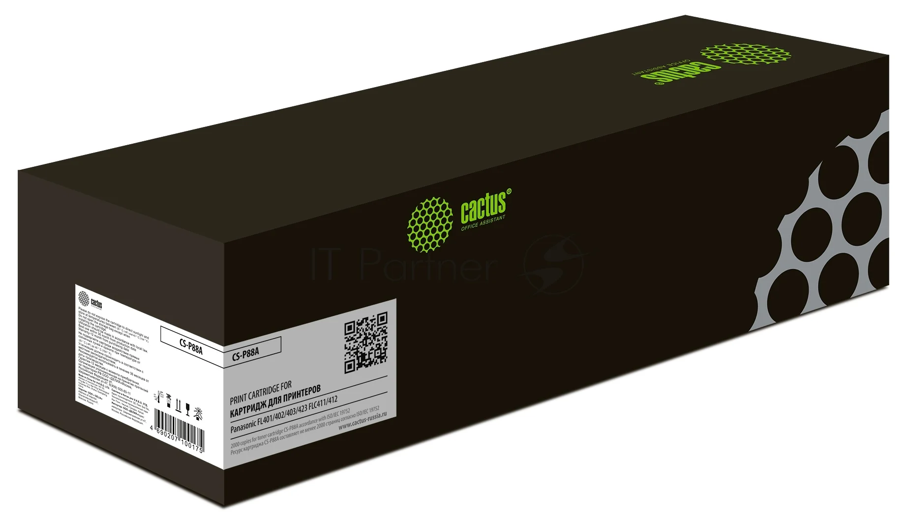 Картридж лазерный Cactus CS-P88A черный (2000 стр.) для Panasonic KX-FL401/402/403/423 FLC411/412/413/418