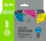 Картридж струйный Cactus CS-3YL79AE 912 желтый (5 мл) для HP OfficeJet 8010/8012/8013/8014/8015/8020/8025 1