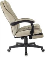 Кресло руководителя Бюрократ T-9950MSG-F Fabric песочный Light-21, крестов. пластик, подст. для ног 16