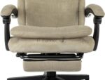 Кресло руководителя Бюрократ T-9950MSG-F Fabric песочный Light-21, крестов. пластик, подст. для ног 23