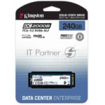 Накопитель SSD Kingston DC2000B, 240Gb, PCIe 4.0 x4, M.2 2280, R/W 4500/400 7