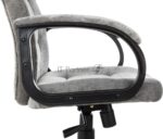 Кресло руководителя Бюрократ CH 002 Fabric Light-19 серый, крестов. пластик 15