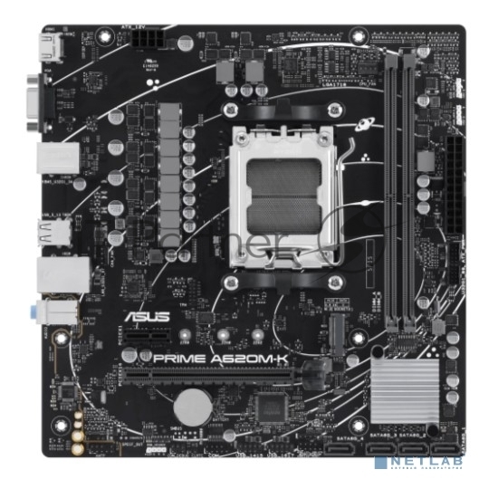 Материнская плата ASUS PRIME A620M-K, AM5, AMD A620, 2xDDR5, 4xSATA, 1xM.2, 1xPCI-E 4.0 x16, 1xPCI-E x1, 1xHDMI, 1xVGA, 1x 1Gb LAN, 4xUSB-A 3.2 Gen 1, 2xUSB-A 2.0, 3x3.5 мм, 7.1, Micro-ATX