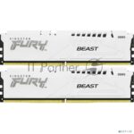 Оперативная память Kingston Fury Beast, DDR5, 32Gb (2x16 Gb), 5600 MHz, CL36, DIMM, радиатор, белый 4