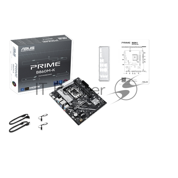 Материнская плата ASUS PRIME B860M-K, LGA 1851, Intel B860, 2xDDR5, 4xSATA, 2xM.2, 1xPCIe 4.0 x16, 2xPCIe 4.0 x1, 1xHDMI, 1xDP, 1x 2.5Gb LAN, 1xUSB-A 10Gbps, 3xUSB-A 5Gbps, 3xUSB-A 2.0, 3x3.5 мм, 7.1, mATX 1