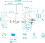 Кронштейн Arm media MARS-6 черный, 10 шт/уп. Кр. стал. настенный для TV 10"-32", max 25 кг, 5 ст св., нак. +5°-15°, пов. ±90° от ст. 62-270 мм. max VESA 100x100 мм. 19