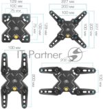 Кронштейн Arm media MARS-7 черный, 15 шт/уп. Кр. стал. настенный для TV 20"-43", max 25 кг, 5 ст св., нак. +5°-15°, пов. ±60° от ст. 66-198 мм. max VESA 200x200 мм. 18