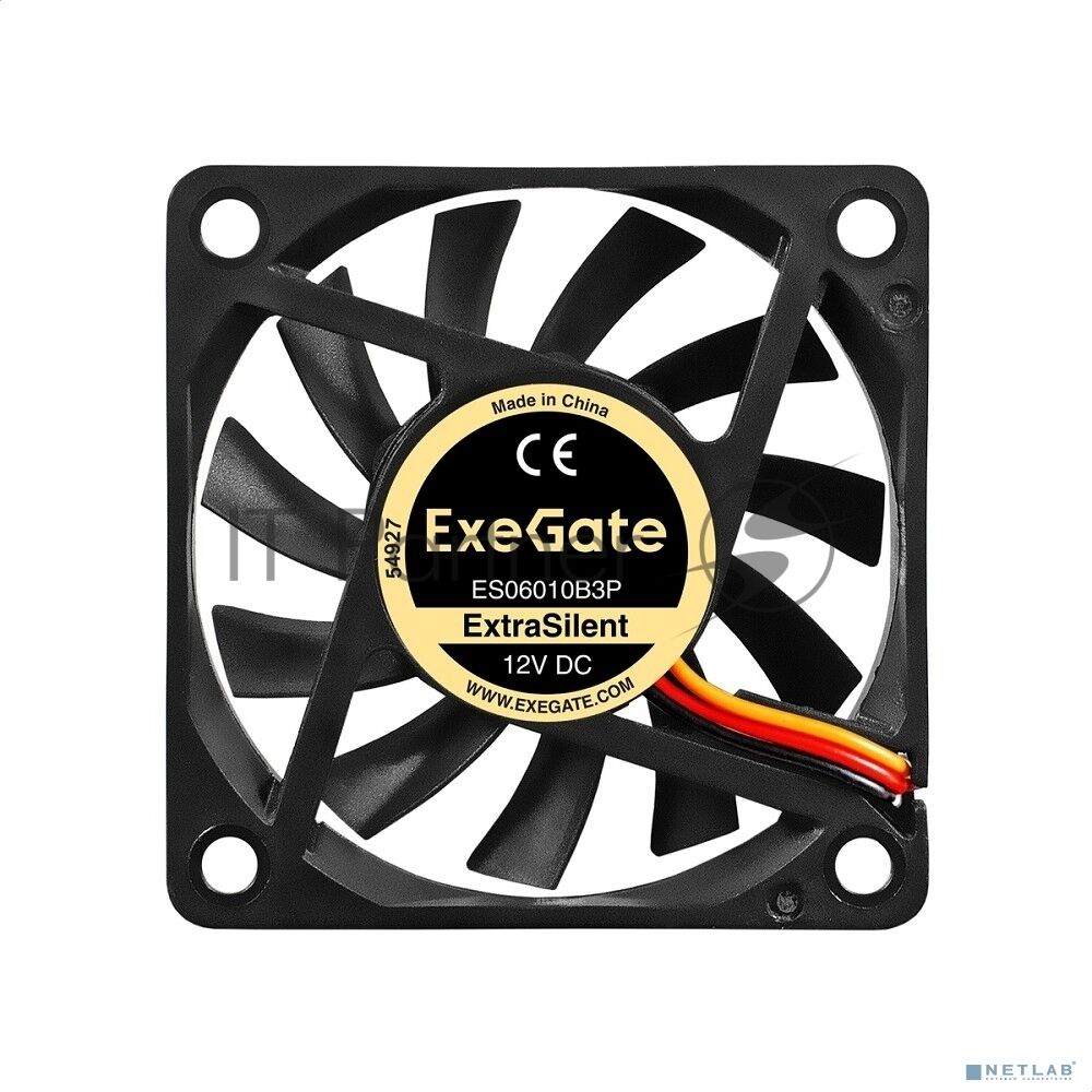 Вентилятор для корпуса ExeGate ExtraSilent ES06010B3P черный, 60 мм, 2000 об/мин, 16 дБ, 3 pin 1 Вентилятор для корпуса ExeGate ExtraSilent ES06010B3P черный, 60 мм, 2000 об/мин, 16 дБ, 3 pin 1