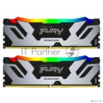 Оперативная память Kingston Fury Renegade, DDR5, 96Gb (2x48GB), 6000MHz, CL32, DIMM, с радиаторами, cеребристый/черный 8