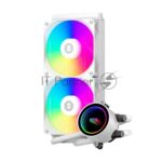 Система охлаждения PCCooler DA240 ARGB WH (270W, 240мм, белый, ARGB/ Fans: 2x120мм, 73.6CFM, -dBA, 1800RPM/ Pump height 55мм, -dBA, 3000RPM, Rad thickness 27мм/ S: 1851, 1700, 1200, 20XX, 115X, AM5, AM4) 5