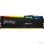 Оперативная память Kingston Fury Beast, DDR5, 32Gb (1x32Gb), 6000MHz, CL30, DIMM, с радиатором, RGb, черный 4
