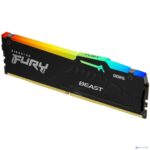 Оперативная память Kingston Fury Beast, DDR5, 32Gb (1x32Gb), 6000MHz, CL30, DIMM, с радиатором, RGb, черный 5