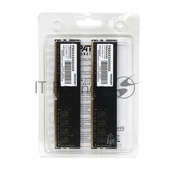 Оперативная память Patriot Signature, DDR4, 32GB (2x16 GB), 3200 MHz, CL22, DIMM 1