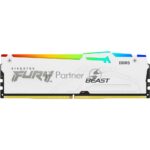 Оперативная память Kingston Fury Beast, DDR5, 32Gb (1x32GB), 5600MHz, CL36, DIMM, радиатор, RGB, белый 6