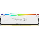 Оперативная память Kingston Fury Beast, DDR5, 32Gb (2x16GB), 5600MHz, CL36, DIMM, радиатор, RGB, белый