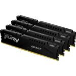 Оперативная память Kingston Fury Beast, DDR5, 128Gb (4x32Gb), 5200MHz, CL40, DIMM, радиатор, черный 9