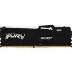 Оперативная память Kingston Fury Beast, DDR5, 32Gb (1x32Gb), 6000MHz, CL30, DIMM, с радиатором, RGb, черный 12