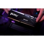 Оперативная память Kingston Fury Beast, DDR5, 32Gb (1x32Gb), 6000MHz, CL30, DIMM, с радиатором, RGb, черный 13