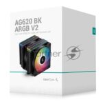 Кулер для процессора DEEPCOOL AG620 BK ARGB V2 черный 120мм алюминий+медь 1850rpm 29.4db 4-pin 260W 157мм 18