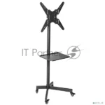 Мобильная стойка напольная Kromax OMEGA-16 черный для TV 26"-60", max вес 35 кг, наклон ±10°, пов. 360° высота 1385 мм, max VESA 400x400 мм 2
