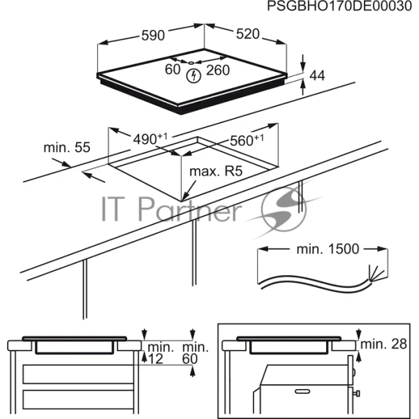 Индукционная варочная панель Electrolux LIL61434C 1