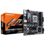 Материнская плата Gigabyte B840M DS3H, AM5, AMD B840, 4xDDR5, 4xSATA, 2xM.2, 1xPCIe 4.0 x16, 1xPCIe 3.0 x4, 2xDP, 1xHDMI, 1x2.5Gb LAN, 3xUSB-A 5Gbps, 8xUSB-A 2.0, 1xUSB-C 5Gbps, 3x3.5 мм, 7.1, mATX 7