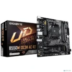 Материнская плата Gigabyte B550M DS3H AC R2, AM4, AMD B550, 4xDDR4, 4xSATA, 2xM.2, 1xPCIe 4.0 x16, 1xPCIe 3.0 x4, 1xPCIe 3.0 x1, 1xDP, 1xHDMI, 1x1Gb LAN, Wi-Fi, Bluetooth 5.0, 4xUSB-A 5Gbps, 2xUSB-A 2.0, 3x3.5 мм, 7.1, mATX 9