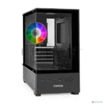 Компьютерный корпус Minitower ExeGate i3 SEA (mATX, без БП, 1*USB+1*USB 3.0, HD аудио, черный, 1 вент. 12см с RGb подсветкой, передняя и боковая панели - закаленное стекло) 6