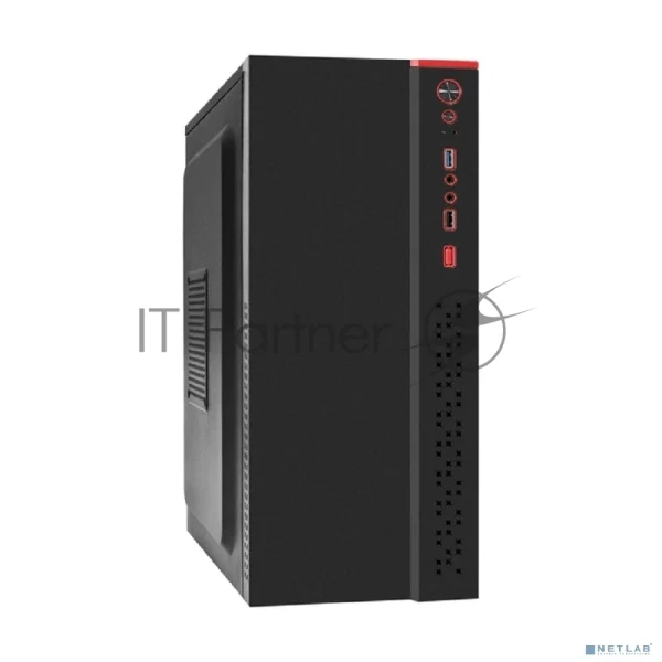 Компьютерный корпус Miditower ExeGate EX298134RUS AA-443U (ATX, без БП, 2хUSB+1хUSB 3.0+HD Audio, черный)