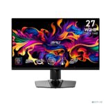 Монитор 26.5" MSI MPG 271QR QD-OLED X50 QD-OLED 2560x1440, 500 Гц, 0.03 мс, 16:9, 300 кд/м² (пиковая 1000 кд/м²), HDMI 2.1, DP, USB-C (98 Вт), USB Hub (2x USB 3.2), 3.5 Jack, HDR10, DisplayHDR 500 True Black, G-Sync Compatible, Adaptive-Sync, динамики, черный 1