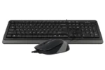 Комплект клавиатура+мышь A4Tech FStyler F1010 проводной, USB, 1600 DPI, чёрный 26