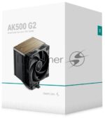 Кулер для процессора DEEPCOOL AK500 G2 LGA1851/1700/1200/115X/AM5/AM4 (9шт/кор, TDP 240W, PWM, Fan 120мм, 5 тепл. трубок, Copper Base, Wood-grain top cover, черный) RET (R-AK500G2-BKNNMN-GJD) 10