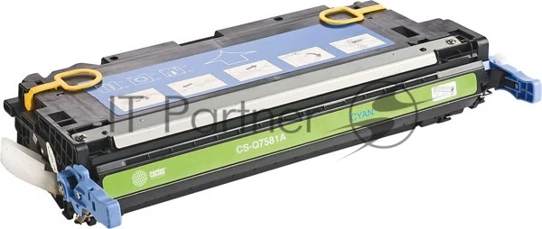 Картридж лазерный Cactus CS-Q7581A голубой (6000 стр.) для HP Color LaserJet CP3505/3800