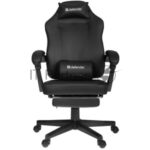Кресло Defender CRUISER BLACK/RED черный/красный, экокожа, подставка для ног 16